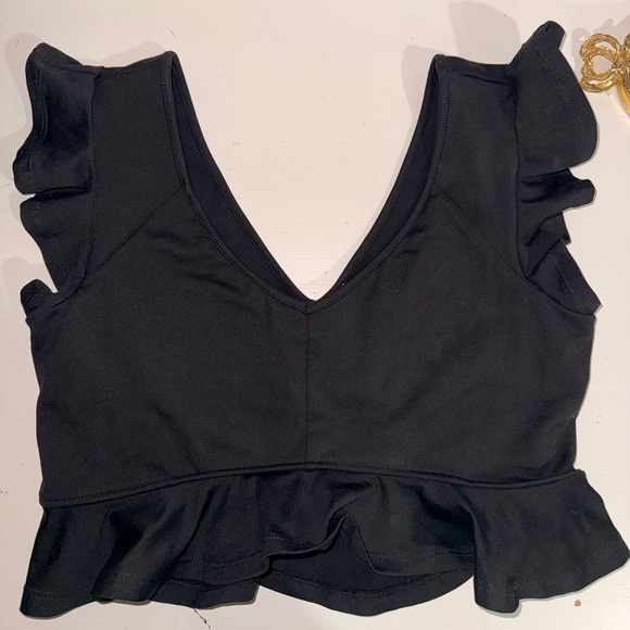 FREE PEOPLE Ruffle Workout Top - Picture 6 of 9